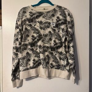 Vans Monochrome small  Leaf Pattern Top